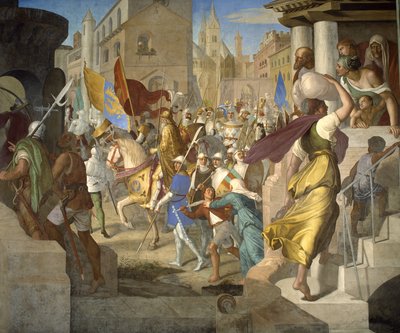 The army of Charlemagne in Paris by Julius Schnorr von Carolsfeld